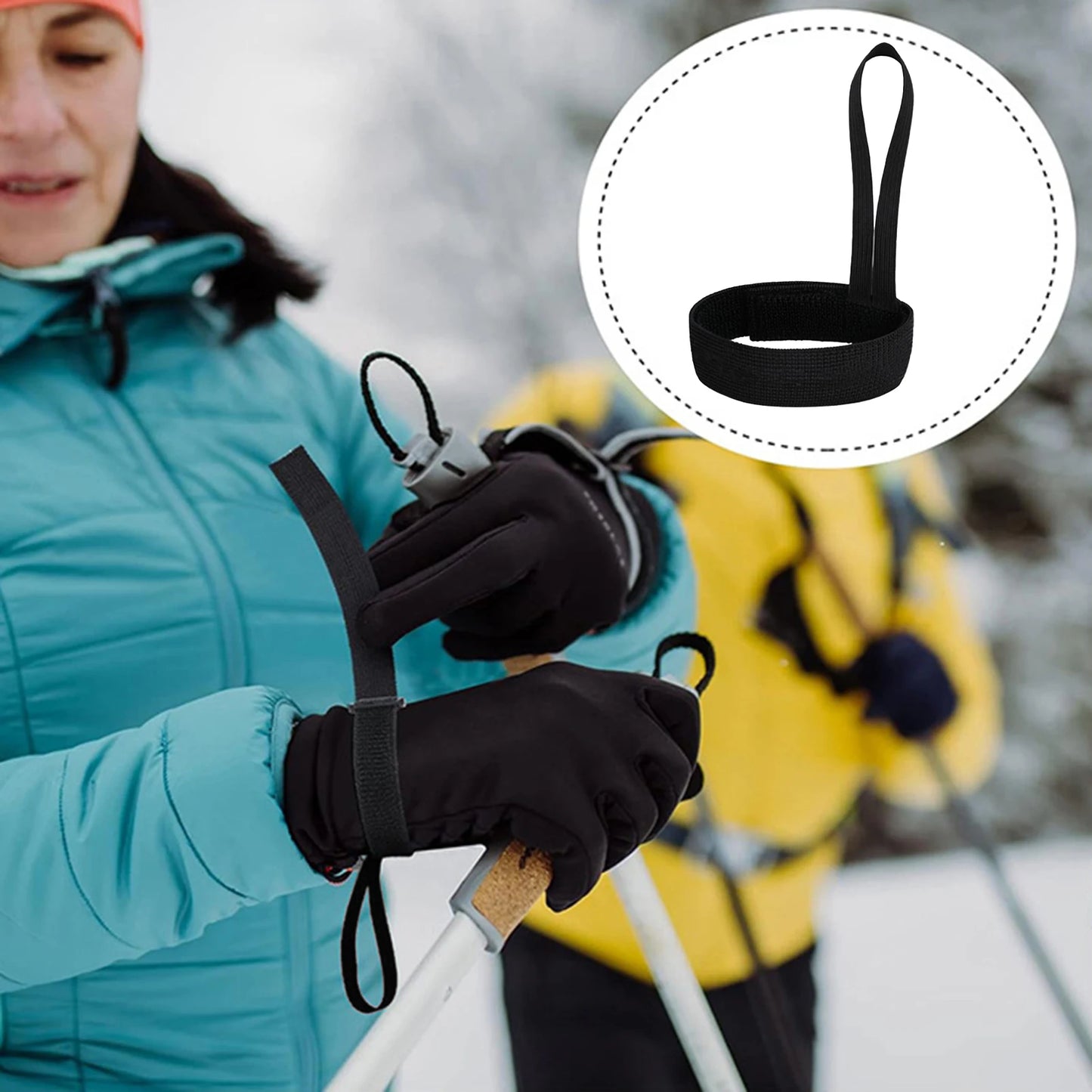 4pcs Skiing Sport Glove Safety Strap Elastic Wrist Leash Glove Strap For Ski Snowboarding Outdoor Mountaineering Accessories