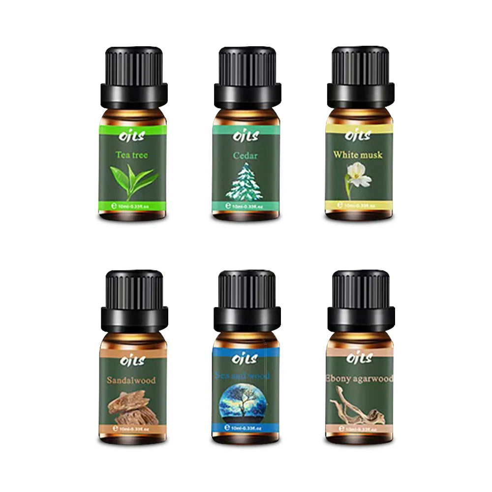 6-Piece Essential Oil Set with 6 Fragrance Options -Oils for Aromatherapy, Used For Diffuser Aroma