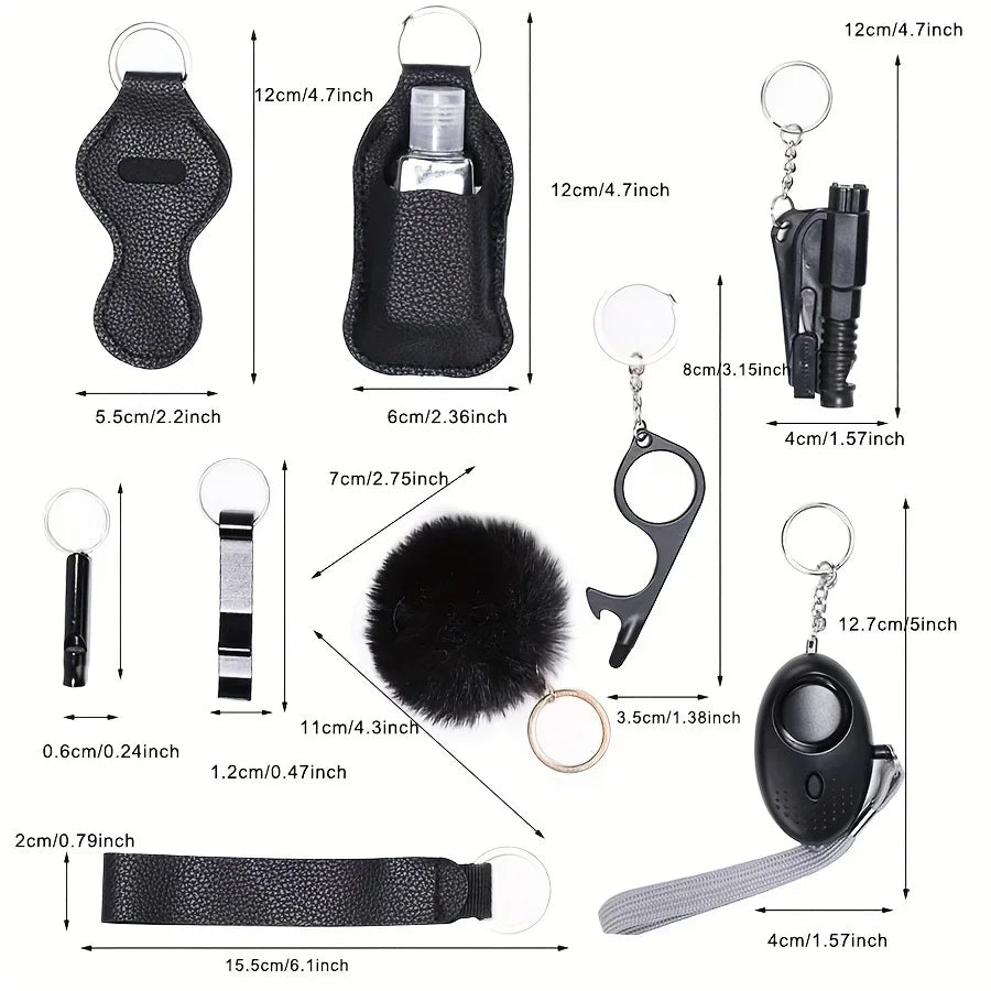 Self Defense Keychain for Women - Personal Safety Alarm with LED Light & Emergency Whistle | Protective Security Accessories