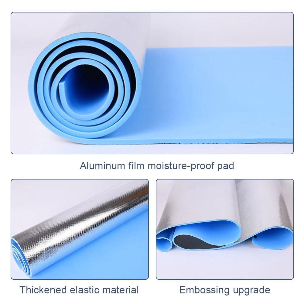 Yoga Mat Anti-skid Sports Fitness EVA 1/0.6CM Thick Fitness Yoga Mat for Exercise Yoga and Pilates Gymnastics Mat with Bandage