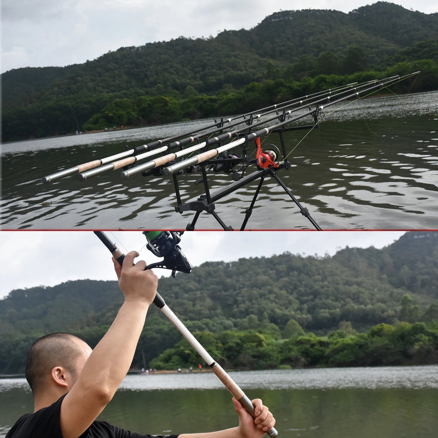 BIUTIFU 3.75lbs Telescopic Carp Fishing Rods 3.0/3.6/3.9/4.2m T800 Carbon Travel Spinning Surfcasting 40-180g Lake Sea Hard Pole