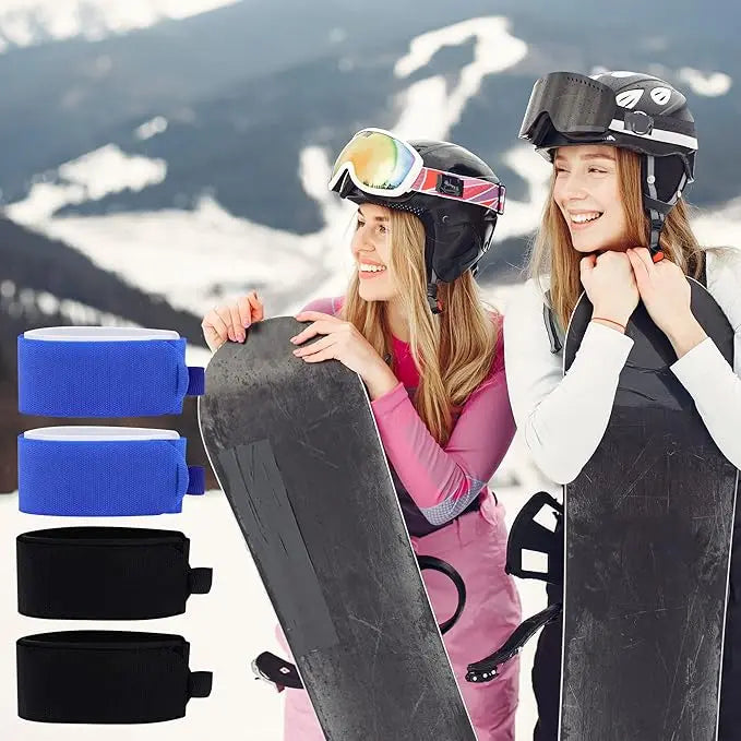 Outdoor Skis Fixing Band Ski Brake Retainer Skiing Straps Skijoring Skis Fixing Band Wrap Snowboarding Straps Sled Ski Accessary