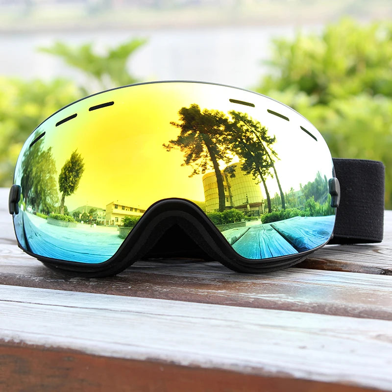 PHMAX Ski Goggles Men Snowboard Glasses Women Winter Outdoor Snow Sunglasses UV400 Double Layers Lens Anti-Fog Skiing Goggles