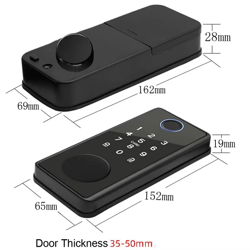 A72T Tuya App Remote Control Smart Door Lock Indoor House Electronic Lock Deadbolt Withkeys Lock