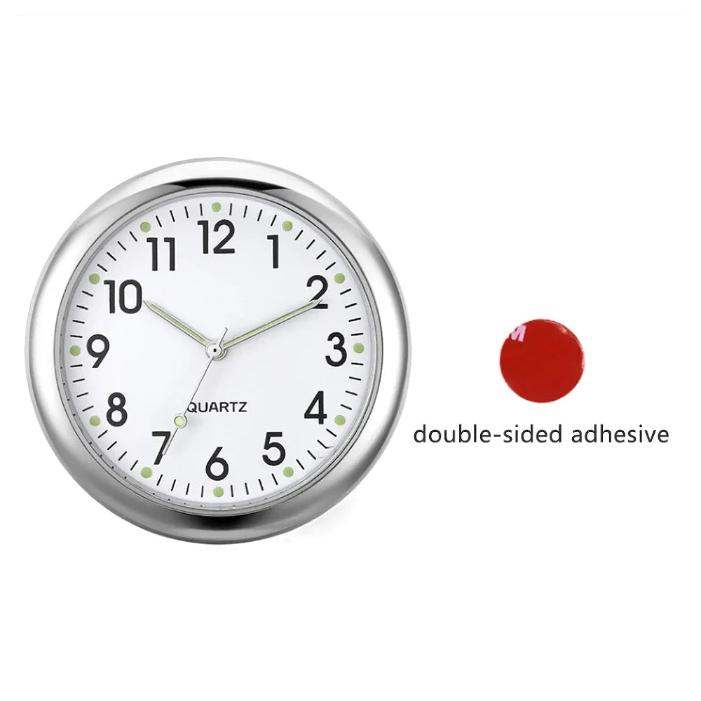 40Mm Luminous Car Clock Waterproof Mini Electronic Clock Quartz Watch Bicycle Motorcycle Watch Auto Dashboard Clock In Car