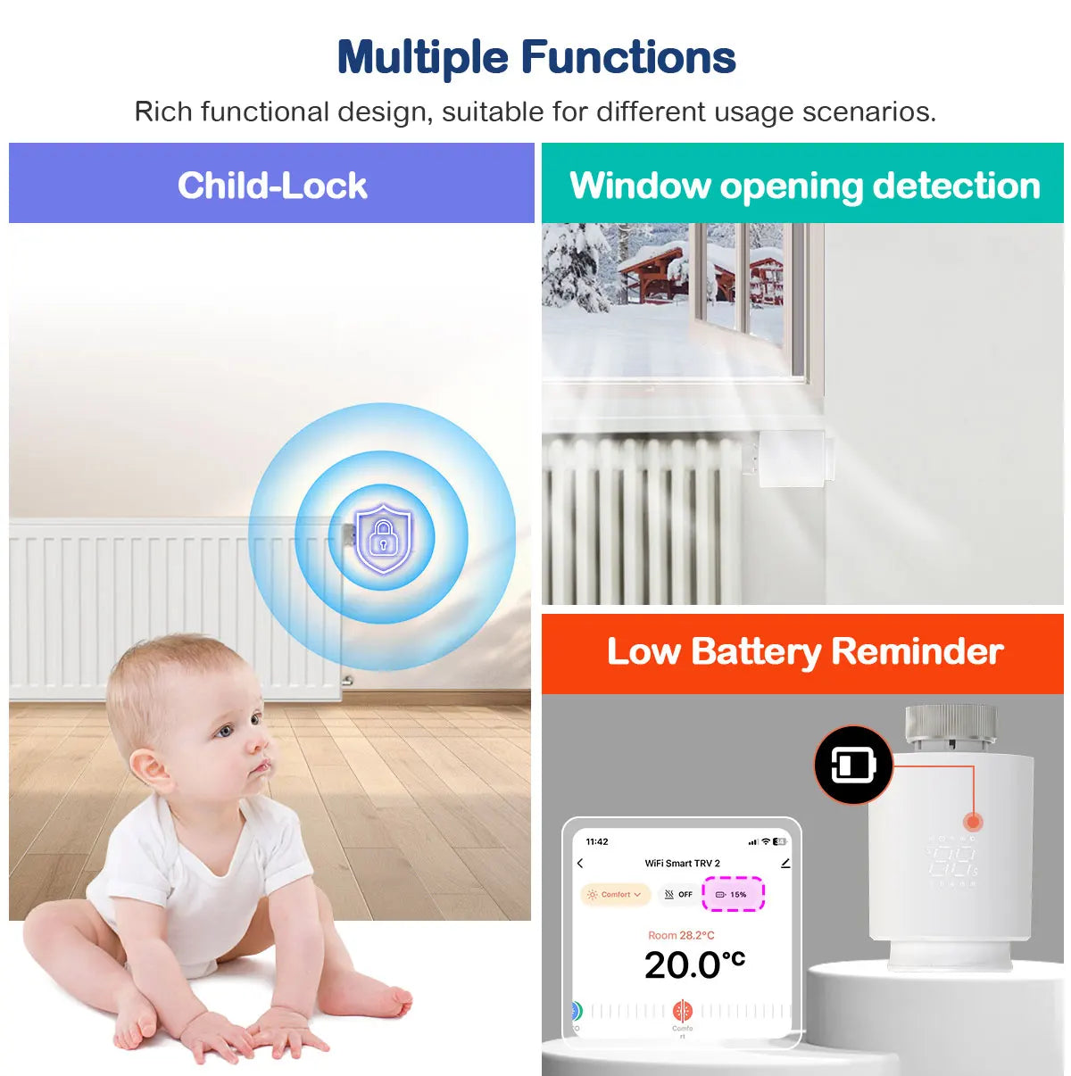 EZAIOT Tuya ZigBee Smart TRV Thermostatic Valve Thermostat Radiator Actuator Temperature Controller Voice Alexa Google Home Alic