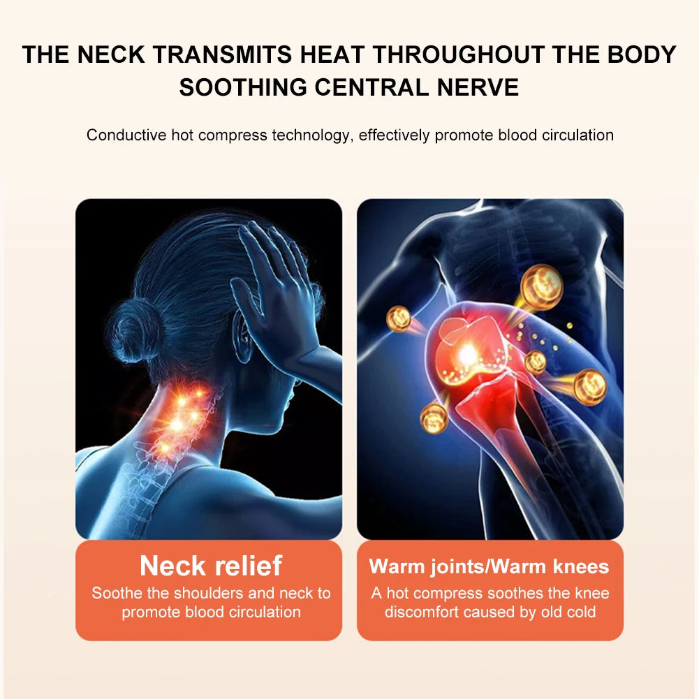 Neck Warmer Rechargeable Heat Therapy 4 Heat Settings Portable Neck Heater Heated Scarf for Outdoor Indoor Adults Childs Elders