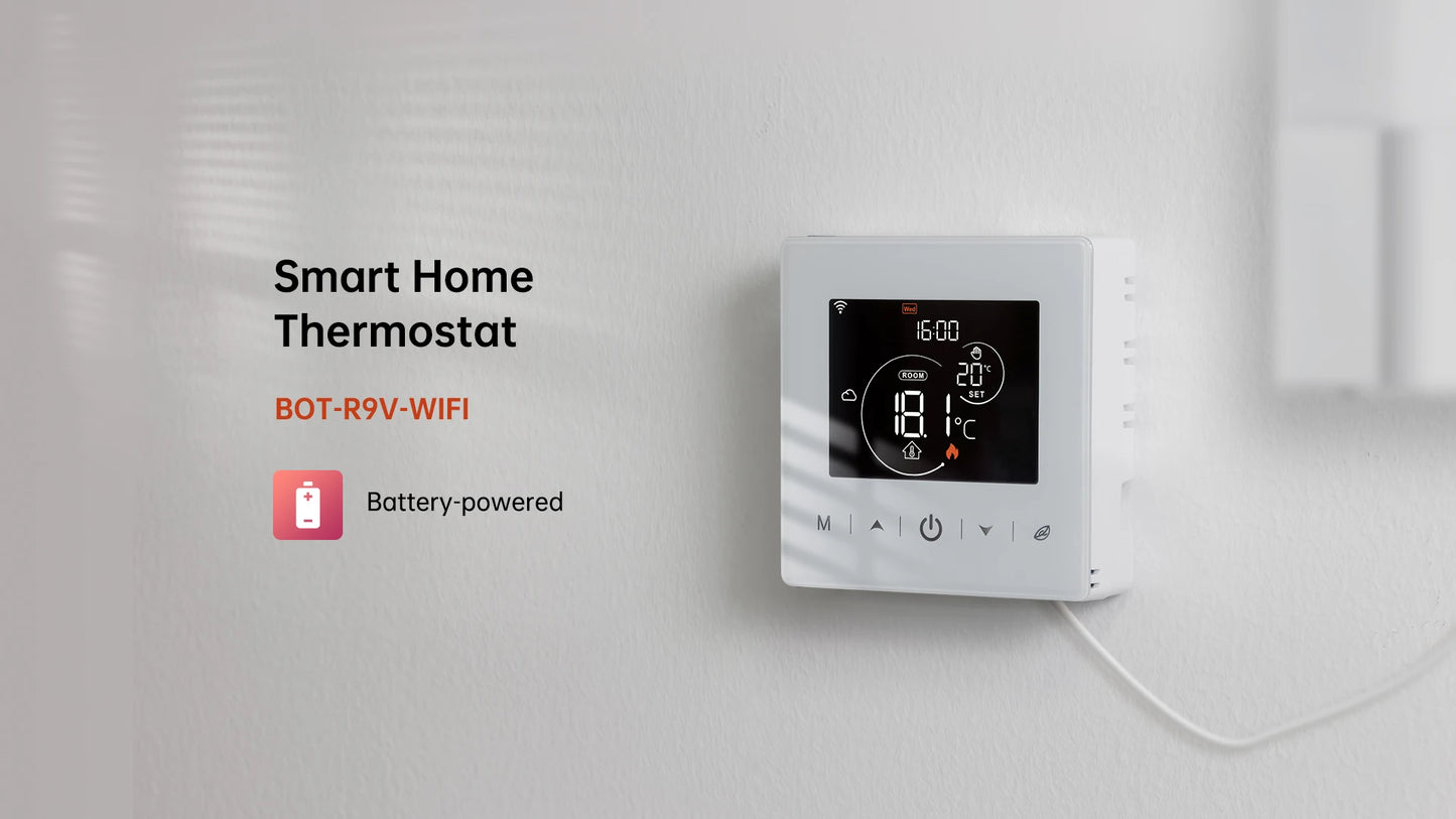 Beok Smart Home Tuya WIFI Thermostat Battery-powered Thermoregulator  for Gas Boiler Smart Life Work with Alexa Google Home