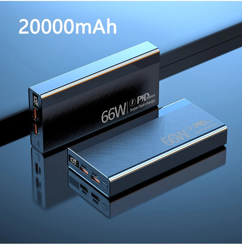 Power Bank 30000mAh 66W Fast Charging Powerbank Portable Charger External Battery Pack For iPhone 15 14 13 Huawei Xiaomi Samsung