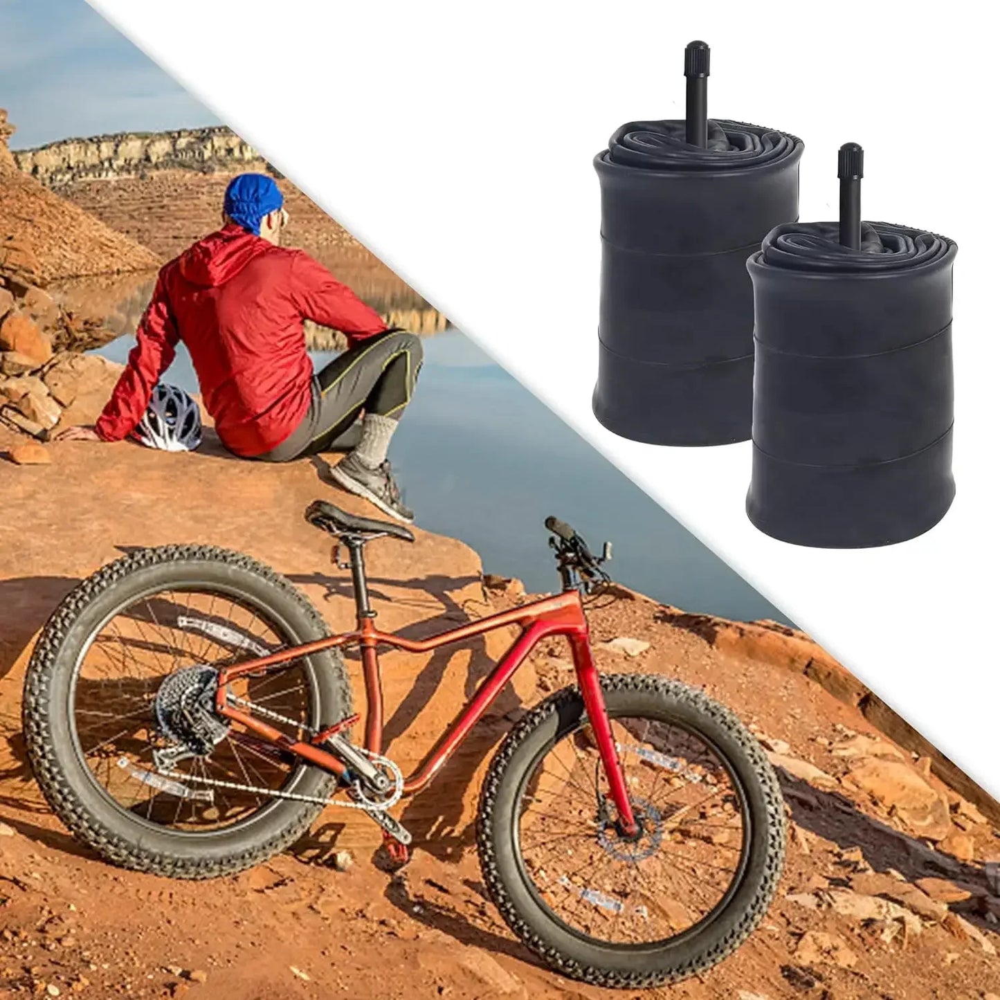 1PC Fat Bicycle Tube 20x4.0 Bike Inner Tube For Snowmobiles Bicycles ATVs Black Tyre