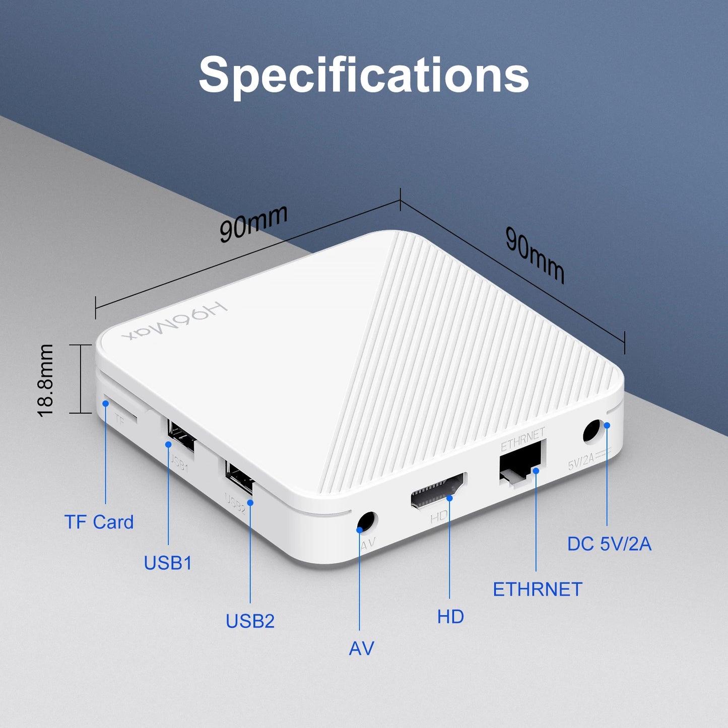 Newest H96 MAX H313 Smart TV Box Android 14 2GB 8GB 16GB Wifi6 BT 4K HD Google Voice Media Player AV1 Set Top BoxStreaming & Home Media PlayersGoWisse.com