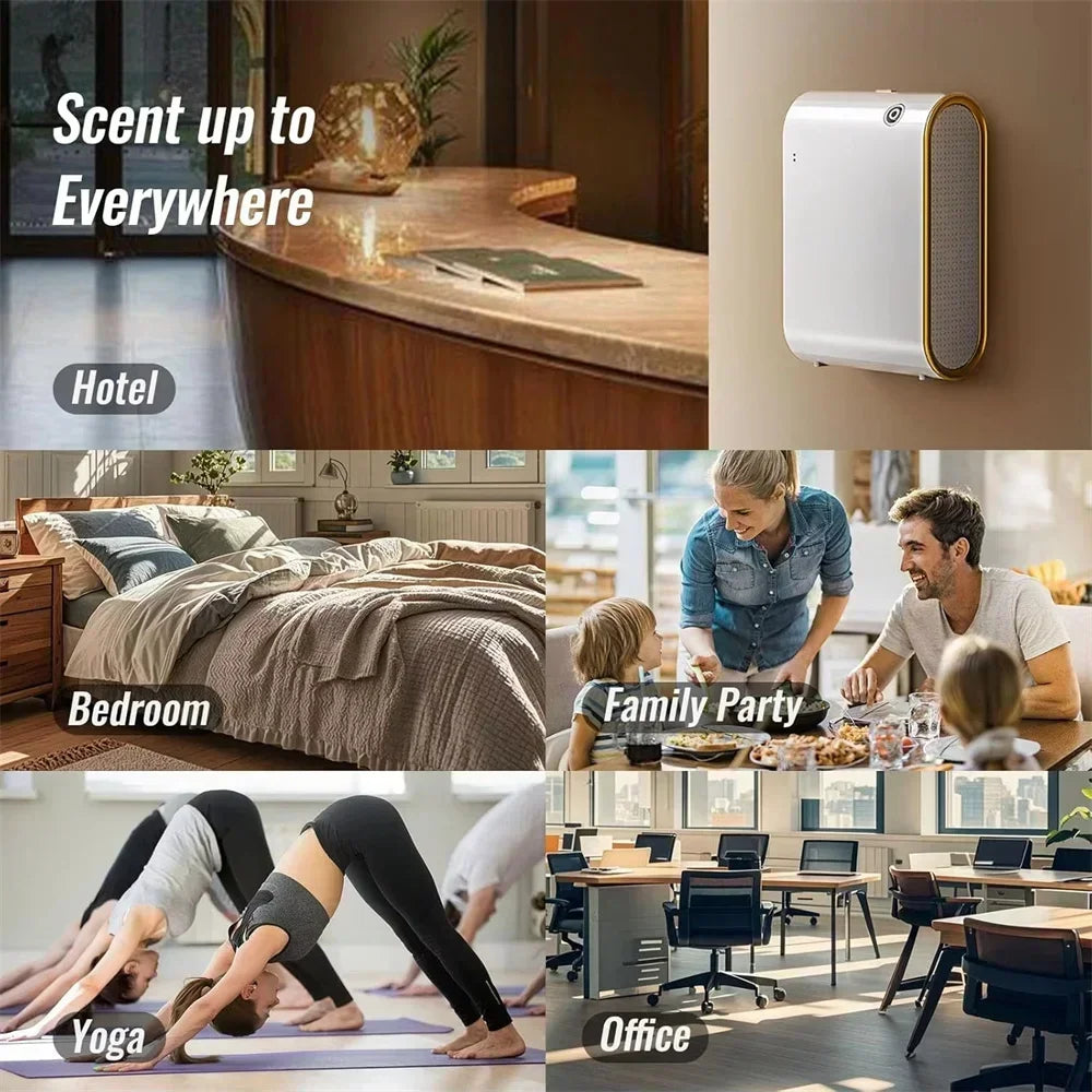 Smart Aroma Diffuser Waterless Scent Diffuser Intelligent Machine Air Fresheners for Home Hotel Scent Machine Room Fragrance