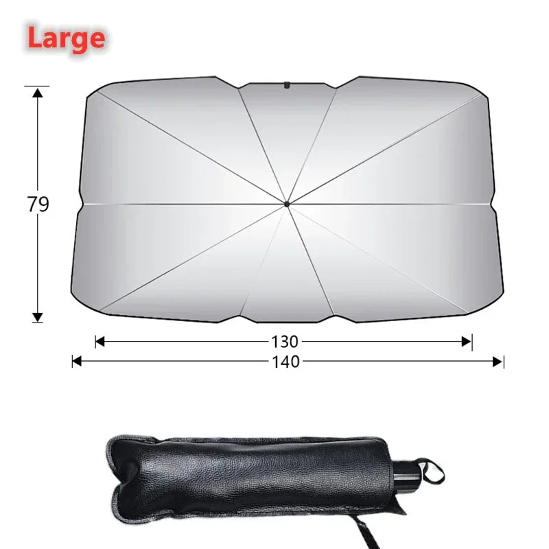 Automobile Windshield Sunshade Upgraded V-Design Car Sun Umbrella Innovative Telescopic Sun Visor For Heat Insulation Shade Prot