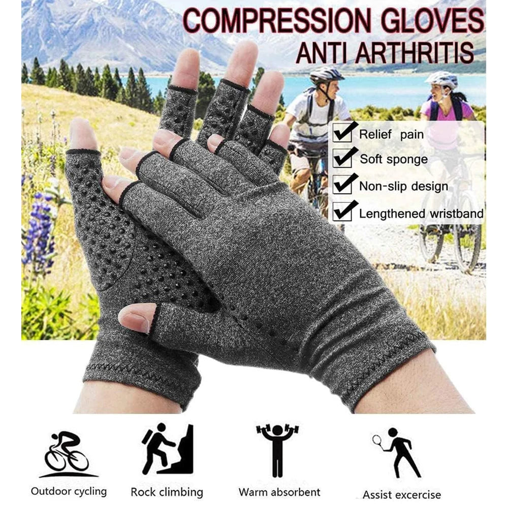 1 Pair Anti Arthritis Health Compression Therapy Gloves Rheumatoid Hand Pain Wrist Rest Sport Safety Glove Comfortable