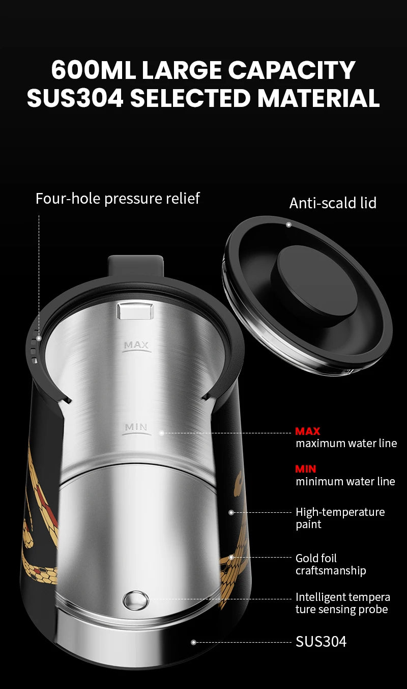 MHW-3BOMBER 220V Electric Kettle Gooseneck Pour Over Kettle Coffee Pot Precise Control Heating Water Boiler Barista Tool