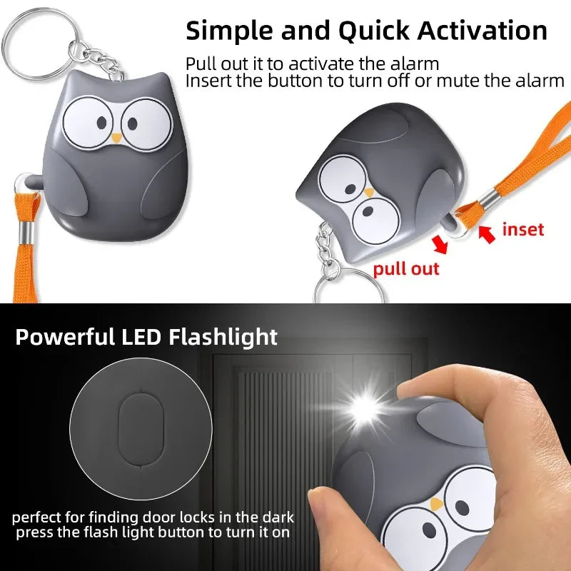 2025 Small and Easy To Carry Anti-attack Self-defence Alarm Rechargeable Battery Loud Key Chain 130db Personal Alarm