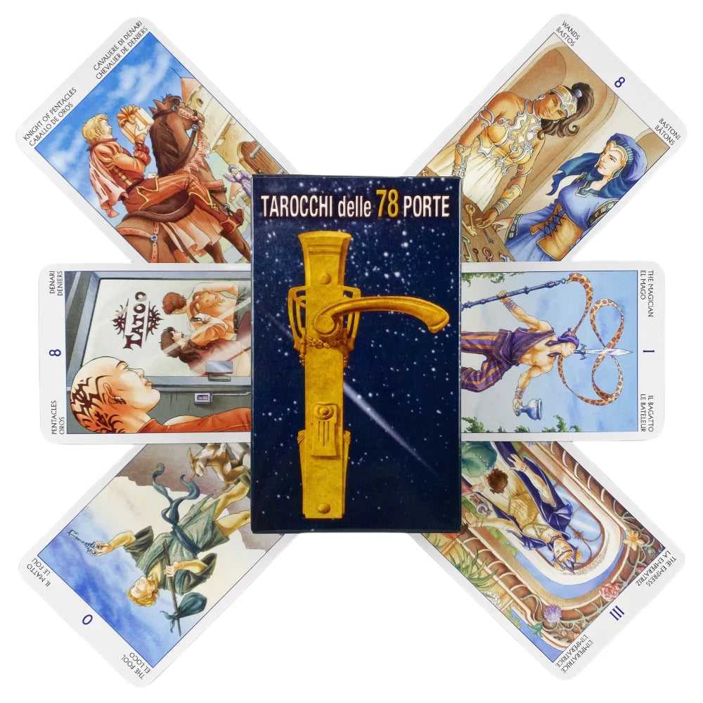 Tarot Of The 78 Doors A Deck Oracle English Visions Divination Edition Borad Playing Games