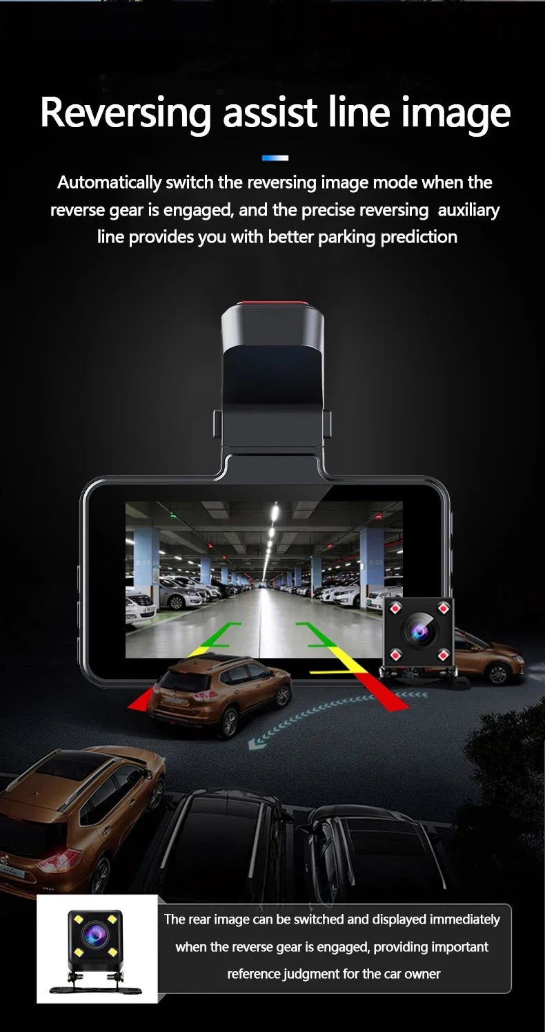 WIFI DVR Recorder Dashcam 1440P Dash Car Dash Cam Camera Dual Lens Built In G-Sensor Loop Recording Parking Monitoring