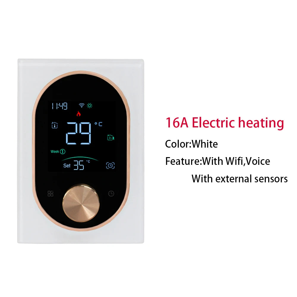 Smart WiFi Thermostat Programmable Knob Temperature Controller Electric Floor Heating Gas Boiler Thermostat for House Office