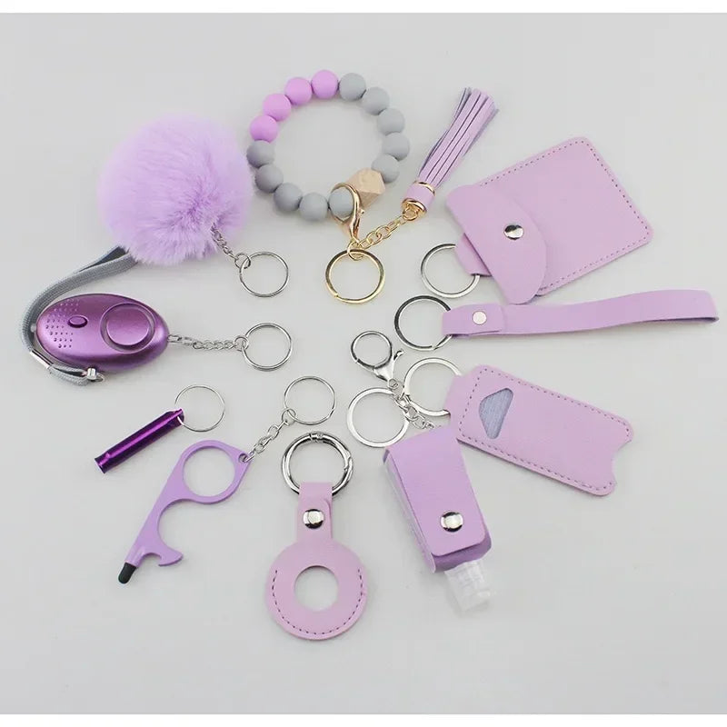 Self Defense Keychain for Women - Personal Safety Alarm with LED Light & Emergency Whistle | Protective Security Accessories