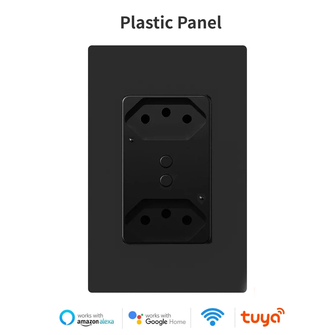 Melery Brazil WiFi Smart Wall Socket USB Tuya Electrical Plug Outlet PC/Glass Panel Alexa Google Home,Whole House Intelligence