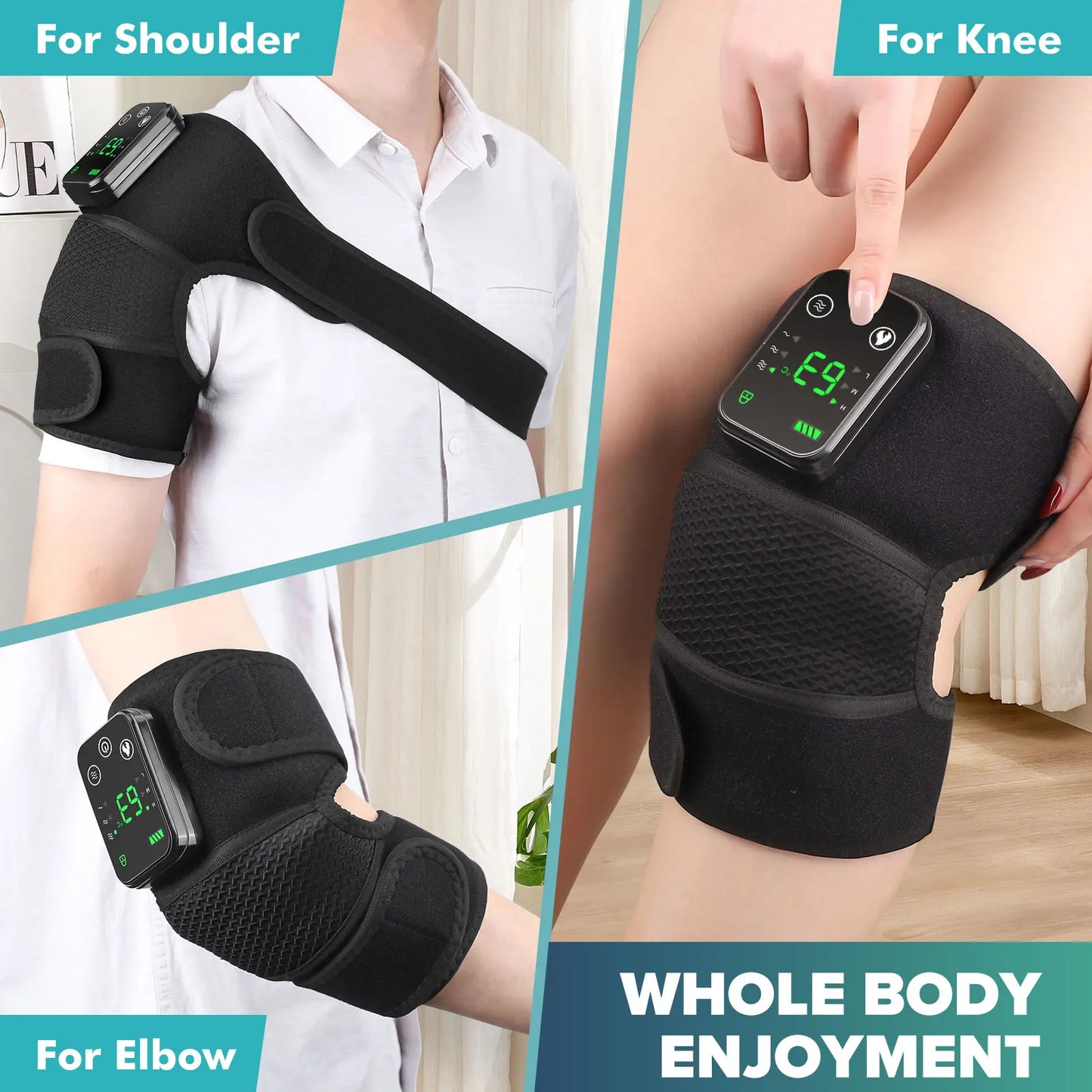 Electric Heating Shoulder Brace LED Display Vibration Shoulder Massage Support Belt Strap For Joint Brace Care Muscle Relaxation