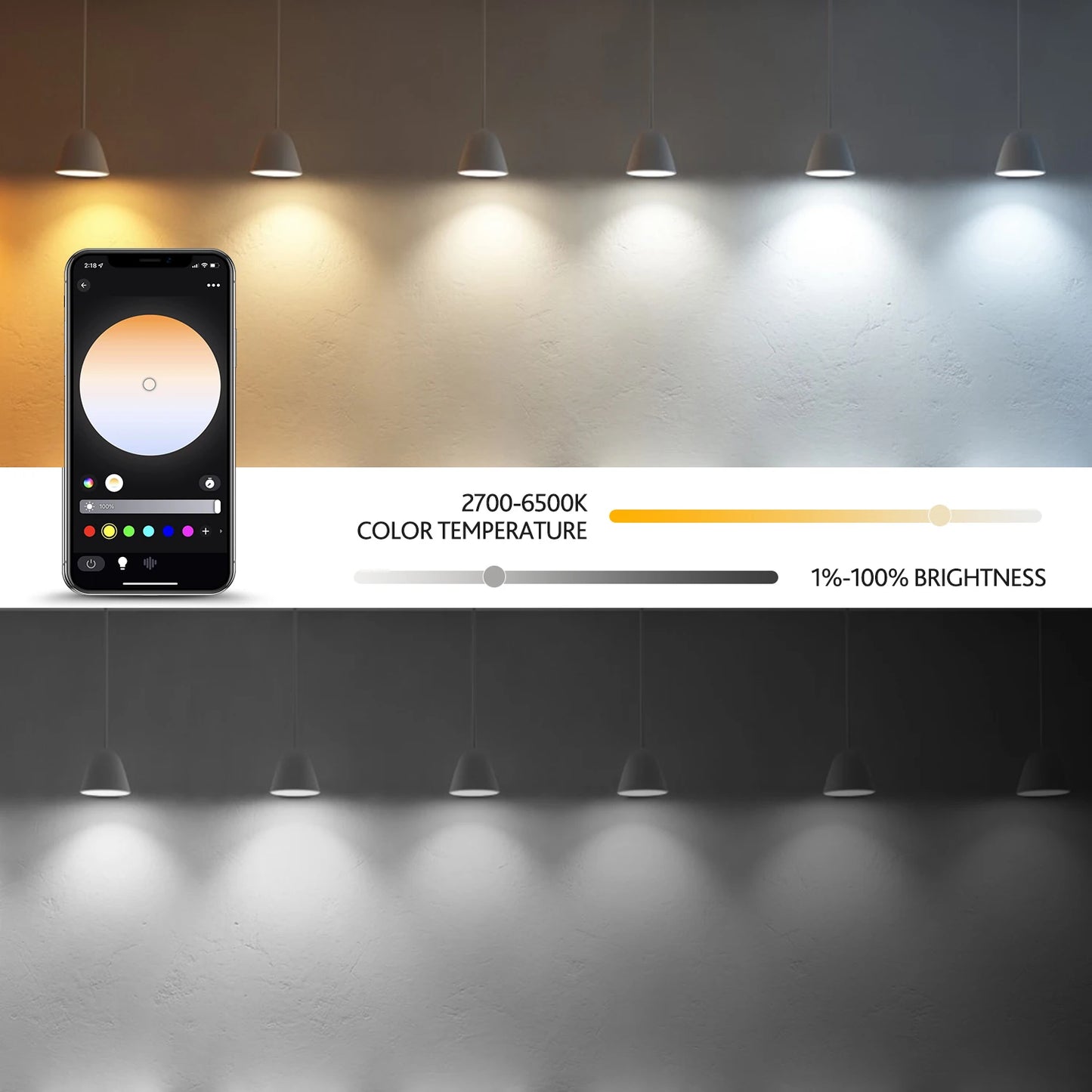 220V 110V WiFi Smart LED Bulb 9W 10W E27/E26 RGB+CCT Indoor Light Alexa Google Home Together APP Timing Dimming