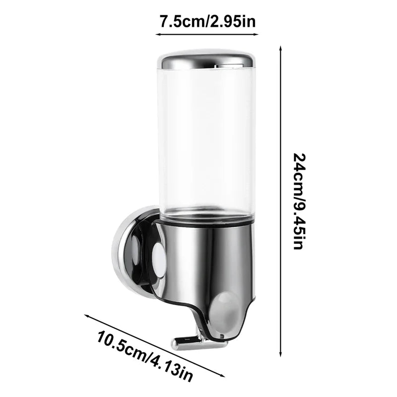 Bathroom Soap Dispenser Press Hand Sanitizer Holder Wall Mount Soap Shampoo Head Shower Liquid Dispenser Bathroom Accessories