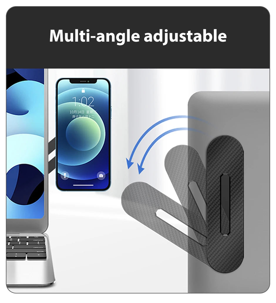 Laptop Screen Expand Magnetic Phone Holder Stand Folding Side Dual-Screen Mount For iPhone 13 14 Pro Max Xiaomi Huawei Bracket