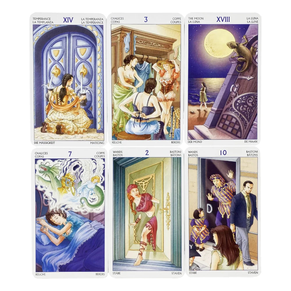 Tarot Of The 78 Doors A Deck Oracle English Visions Divination Edition Borad Playing Games