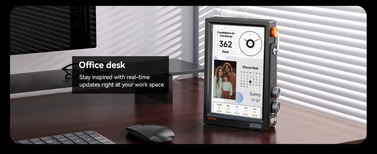 Divoom Times Frame Smart HD Screen | 10.1" DIY Digital Clock | Crypto Stocks Weather Calendar | Tech Gift Desk SetupPicture FramesGoWisse.com