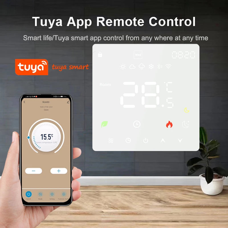 Tuya WiFi Smart Thermostat Electric Floor Heating TRV Water Gas Boiler Temperature Voice Remote Controller for Google Home Alexa