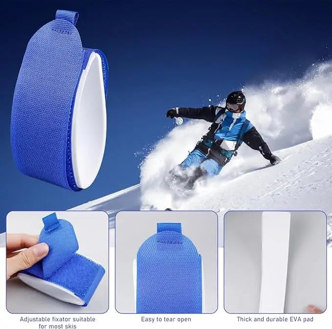 Outdoor Skis Fixing Band Ski Brake Retainer Skiing Straps Skijoring Skis Fixing Band Wrap Snowboarding Straps Sled Ski Accessary