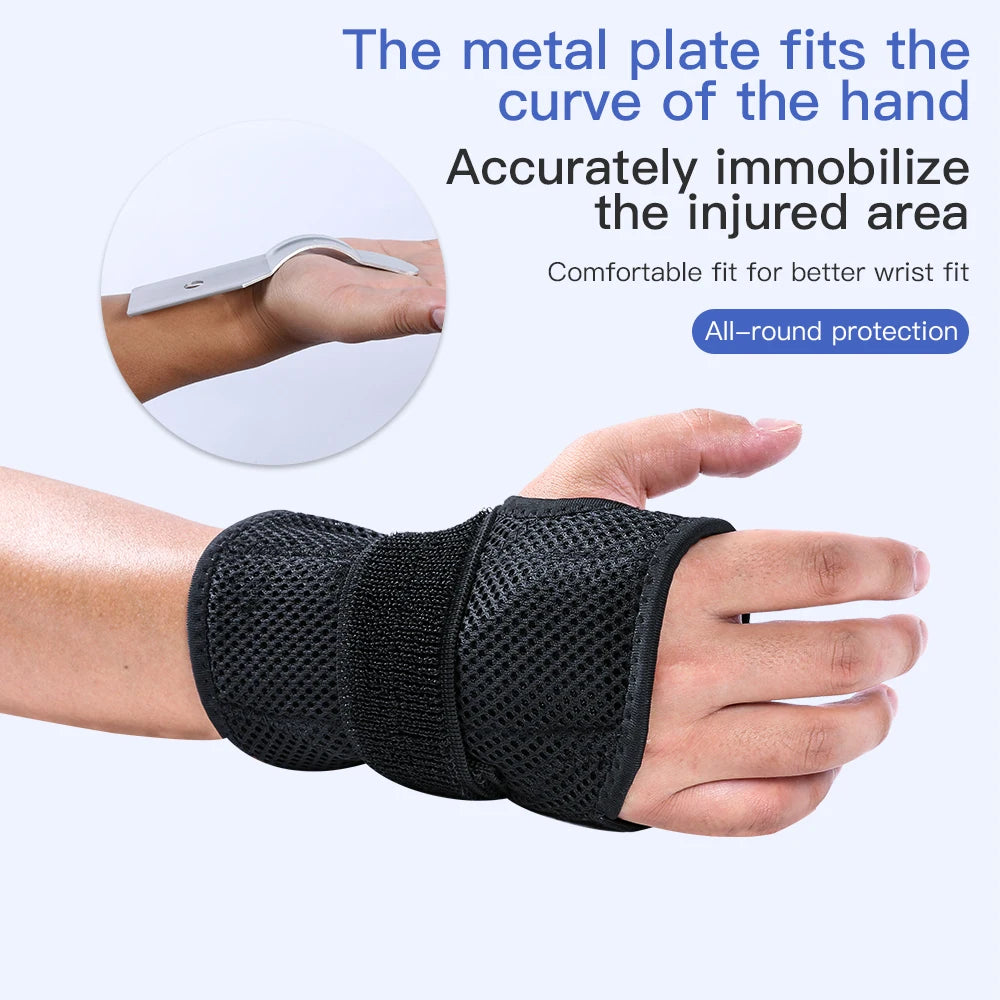 1PCS Wrist Splint Carpal Tunnel Protector Wrist Support Hand Brace Palm Wrap Wrist Injury Fracture Fixed Orthopedic Wristband