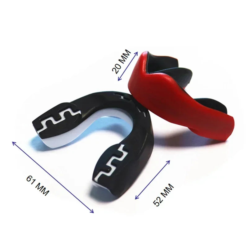 1PC Mouth Guard Sports- Teeth 3D Technology Double Layer Boxing Mouth Guard Perfect Fit Adults with Case - Boil & Bite Mouth