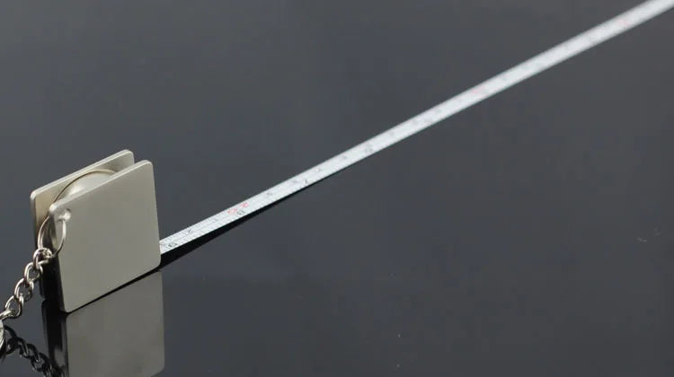 Metal tape measure keychain Stainless steel retractable ruler Key ring Practical small tools Measuring tools tape measure