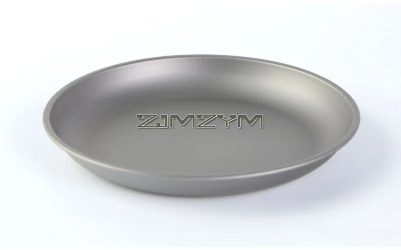 Ultralight Titanium Bowl Pan Plate Dish 22cm 18.5cm Round Plate Outdoor Camping Portable Tableware for Backpacking & Camping