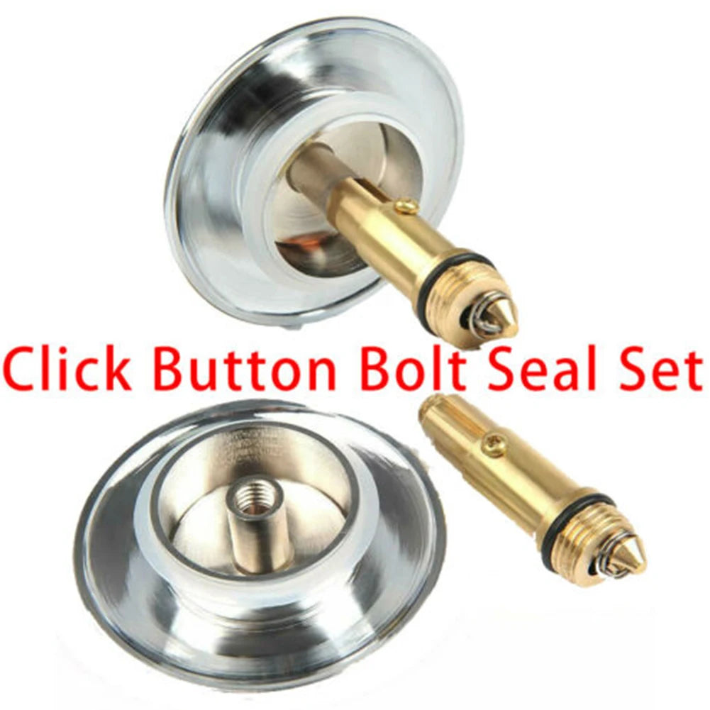 Brass Chrome Pop Up Basin Waste Drain Filter Bathroom Sink Push Button Click Clack Plug Hair Catcher Bathtub Drain Stopper