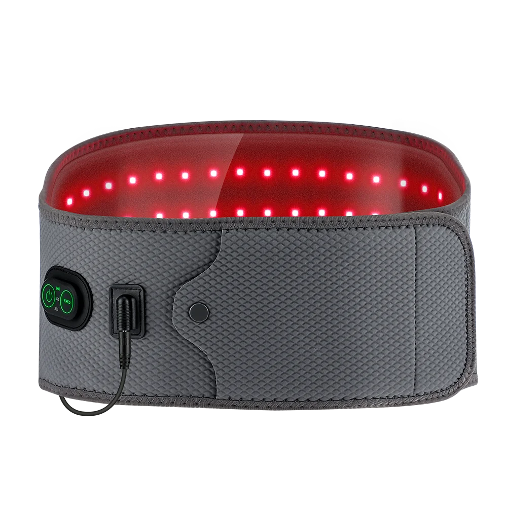LED Red Light Belt 120Pcs 660nm & 850nm Beads Household Waist Belt Skin Rejuvenation Fatigue Reduction Direct Plug Power Supply
