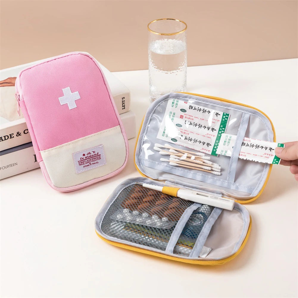 Mini First Aid Pouch Portable Small Emergency Medicine Storage Bag Medicine Bag for Outdoor Camping Hiking Home Travel Emergency