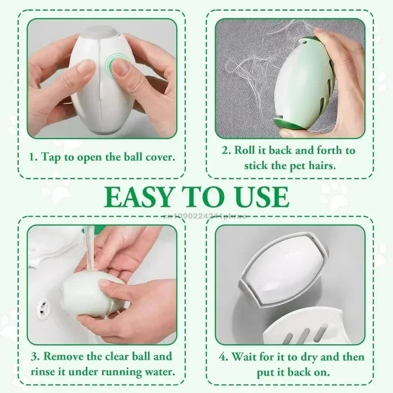 Reusable Pet Hair Remover Roller, Washable, Sticky, Portable,Last Long