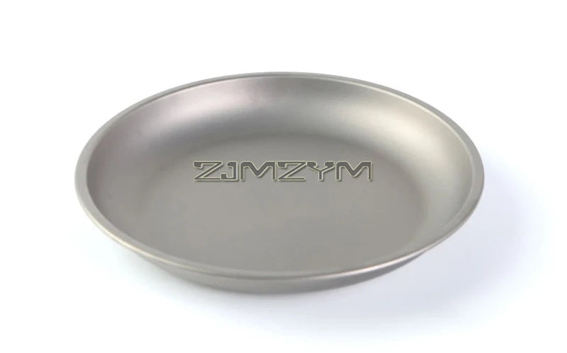 Ultralight Titanium Bowl Pan Plate Dish 22cm 18.5cm Round Plate Outdoor Camping Portable Tableware for Backpacking & Camping