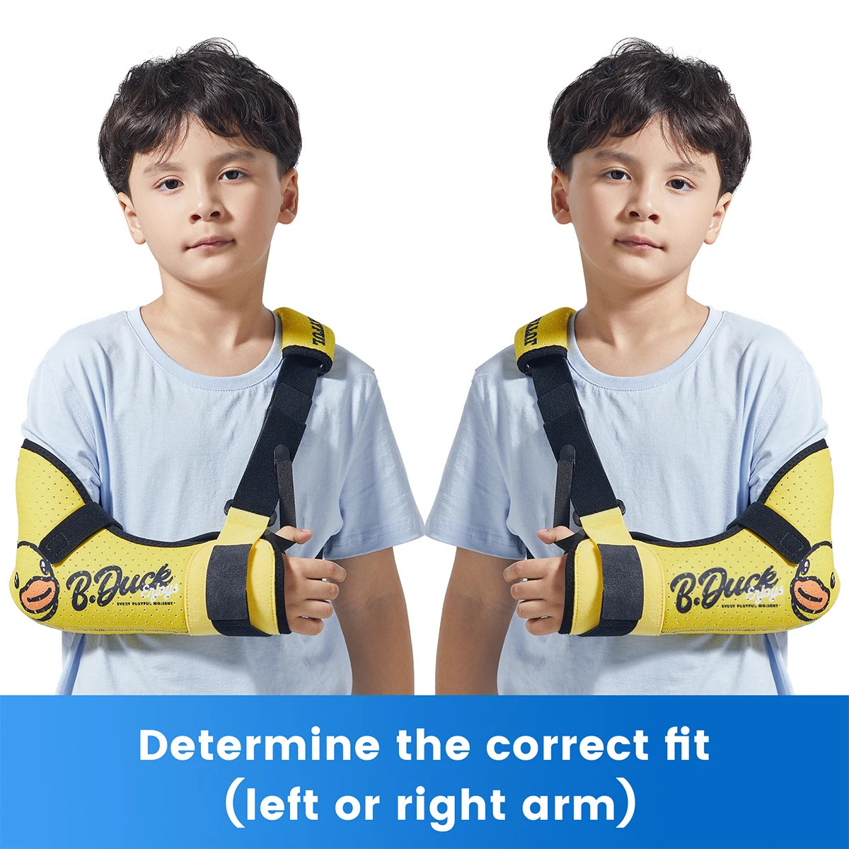VELPEAU Kids Arm Sling Shoulder Immobilizer with Waist Strap, Sponge Filled Design, Arm Support Brace for Children, Boys, Girls