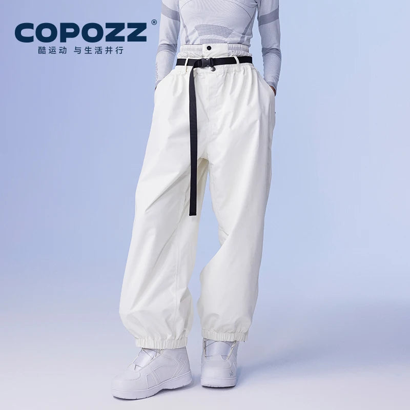 COPOZZ Brand Winter 3L Male Ski Pants Outdoor Sports Permeable Windproof Waterproof Female Snow Pant Warm Ski Snowboard Trousers