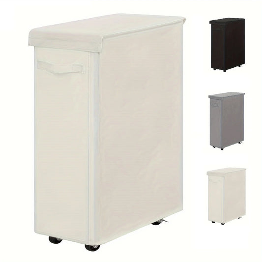 1PC Laundry Basket With Wheels And Lid,Closed Laundry Hamper,Suitable For Bedrooms,Bathtubs,Laundry,Dormitories