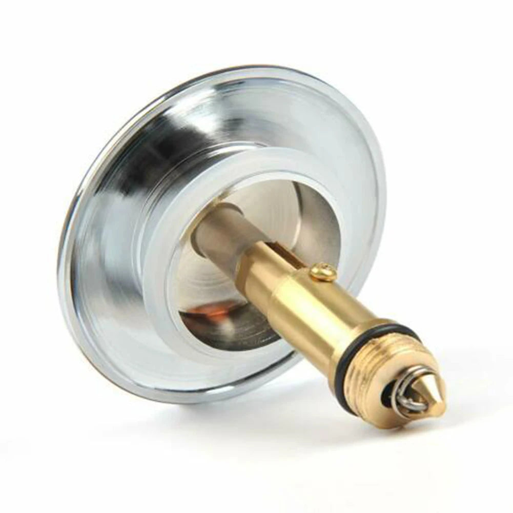 Brass Chrome Pop Up Basin Waste Drain Filter Bathroom Sink Push Button Click Clack Plug Hair Catcher Bathtub Drain Stopper