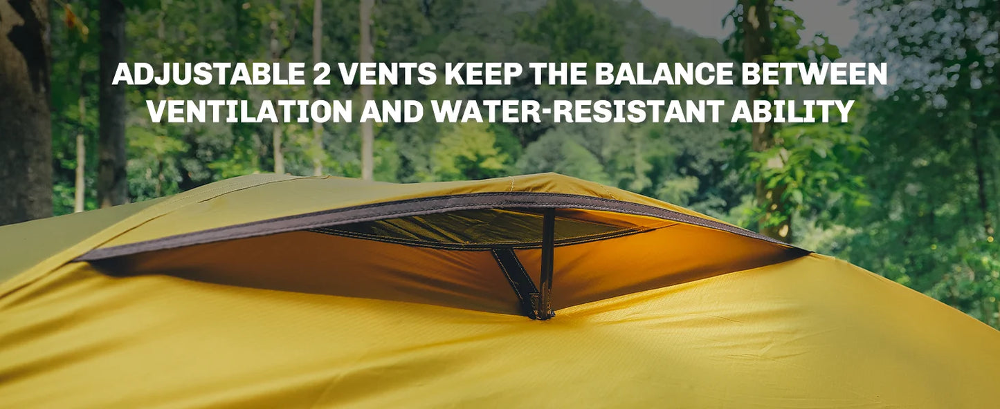 Fire-Maple Tropics Ultralight Backpacking Tent 2 Person 20D Waterproof Easy Setup Hiking Mountaineering Cycling Trekking 1.95KG