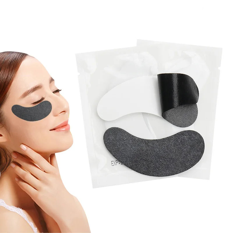 HOT 50 pairs/lot Black Patches Gel Eye Pads Eyelashes Paper Patches For Eyelash Extension Eye Tips Sticker Wraps  Makeup Tools