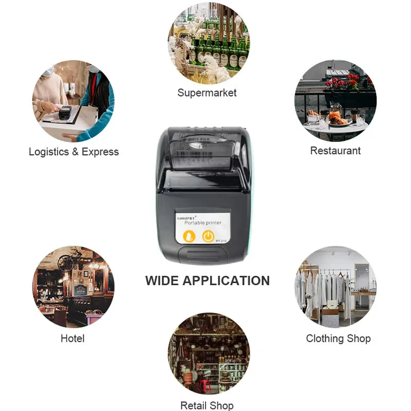 Mini Receipt Printer Portable, Bluetooth, Ticket ,Bill Receipt, POS, iOS/Android