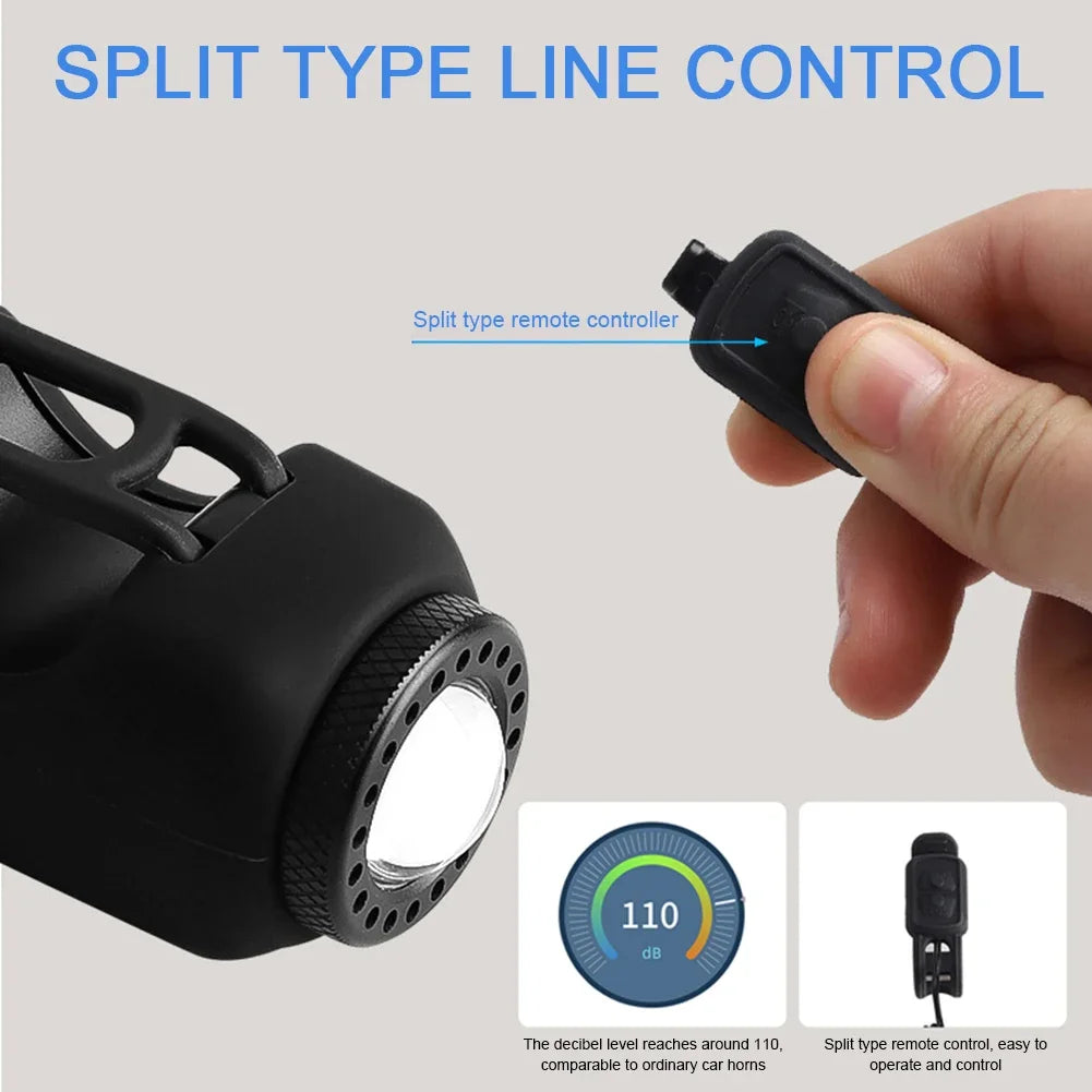 Mountain Bike Electronic Horns Bell With LED Light Rechargeable High Brightness LED Handlebar Lamp For Children's Bike